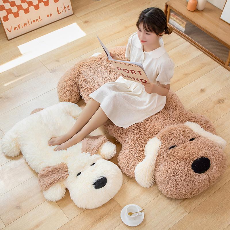Large Dog Throw Pillow Futon Pad Plush Toy Teddy Dog Doll Children's Bedroom Tatami Futon Pad