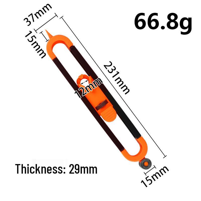 Multifunctional Ellipse Profile Gauge & Contour Ruler for Woodworking