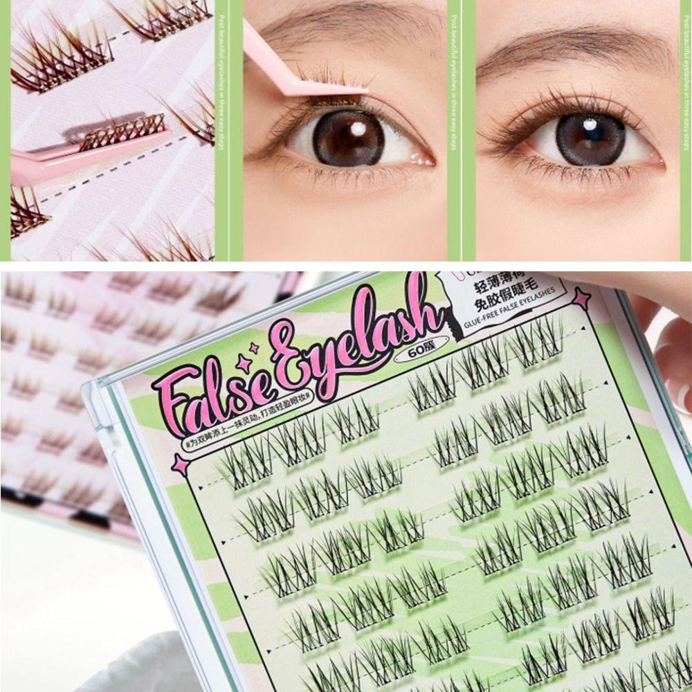 

Natural False Eyelashes 3D Manga Fox Eye Individual Lashes New Eyelash Clusters Eye Makeup Tools 02