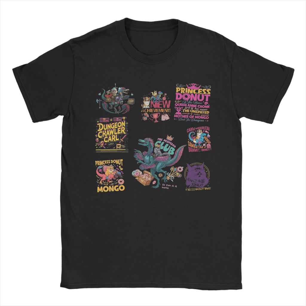 Beach Dungeon Crawler Carl Retro Fashion T Shirts 100 Cotton Tee Shirt for Men Y2K Casual Wholesale Short Sleeve Clothes
