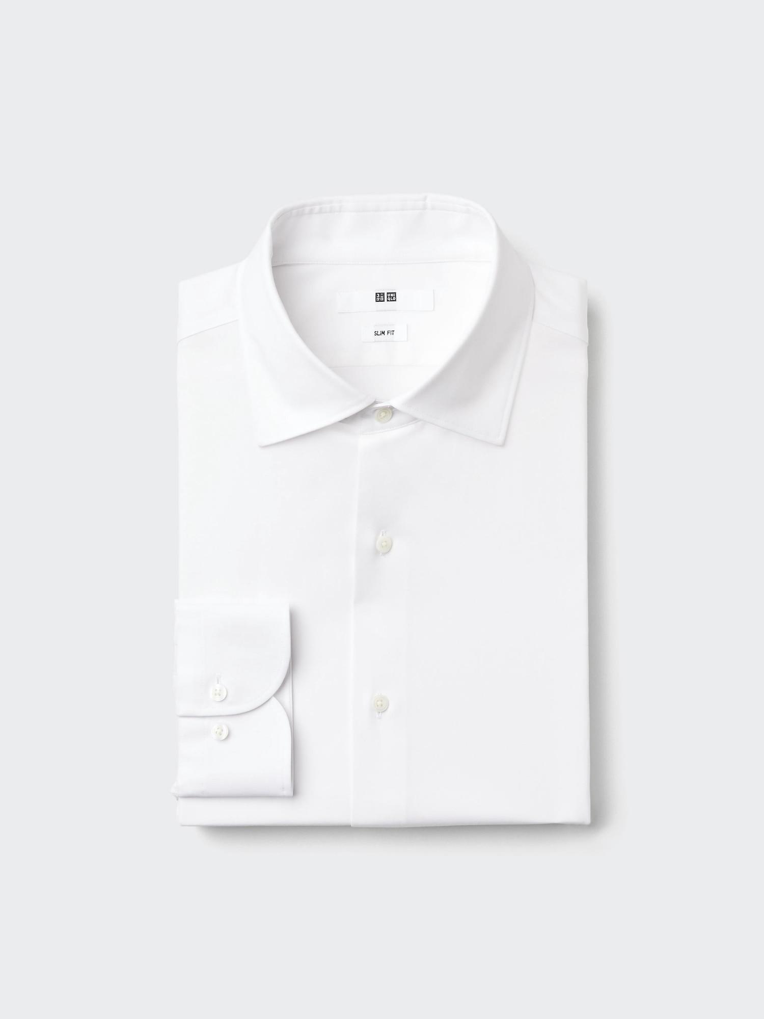 

Uniqlo Япония Тонкая ткань Приталенная рубашка Полуширокая Без кармана 00 WHITE/XS