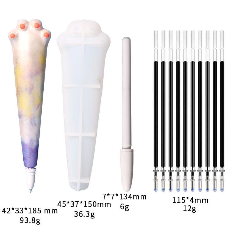 

Силиконовая форма для ручки, канцелярские принадлежности, эпоксидная форма, авторучка для животных, форма для канцелярских принадлежностей из смолы cat paw