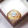 Opal Oval Cut With 925 Sterling Silver Gold Plated Ring For Men's #B408 JL375683789114