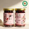 Organic Hibiscus Rose Mallow Large Jar: New Flower & Fruit Red Peach K Brewed Tea