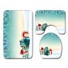 Christmas Bathroom Floor Mat Toilet Three-Piece Set