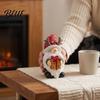 Christmas Tabletop Decorations Gnome Figurine, Resin Tomte with Tree Hat & Reindeer Holiday Home Decor Antlers, for Window Shelf, Xmas Gift Decorative