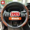 Car Universal 38cm Carbon Fiber Car Steering Wheel Cover Non-slip Card Cover Auto Steering Wheel Handle Booster Protective Cover