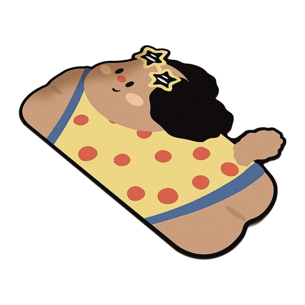 Cartoon Bathroom Floor Mat Quick Dry Decorative Door Mat Small Rug Entry Door Mat  Kitchen