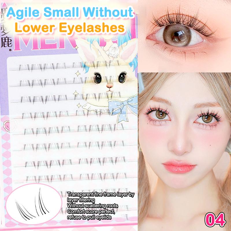 Glue-Free False Eyelashes Soft Natural Transparent Stem Lower Eyelashes Segmented Thin Stems Suitable For Novice Diy Eyelashe 4