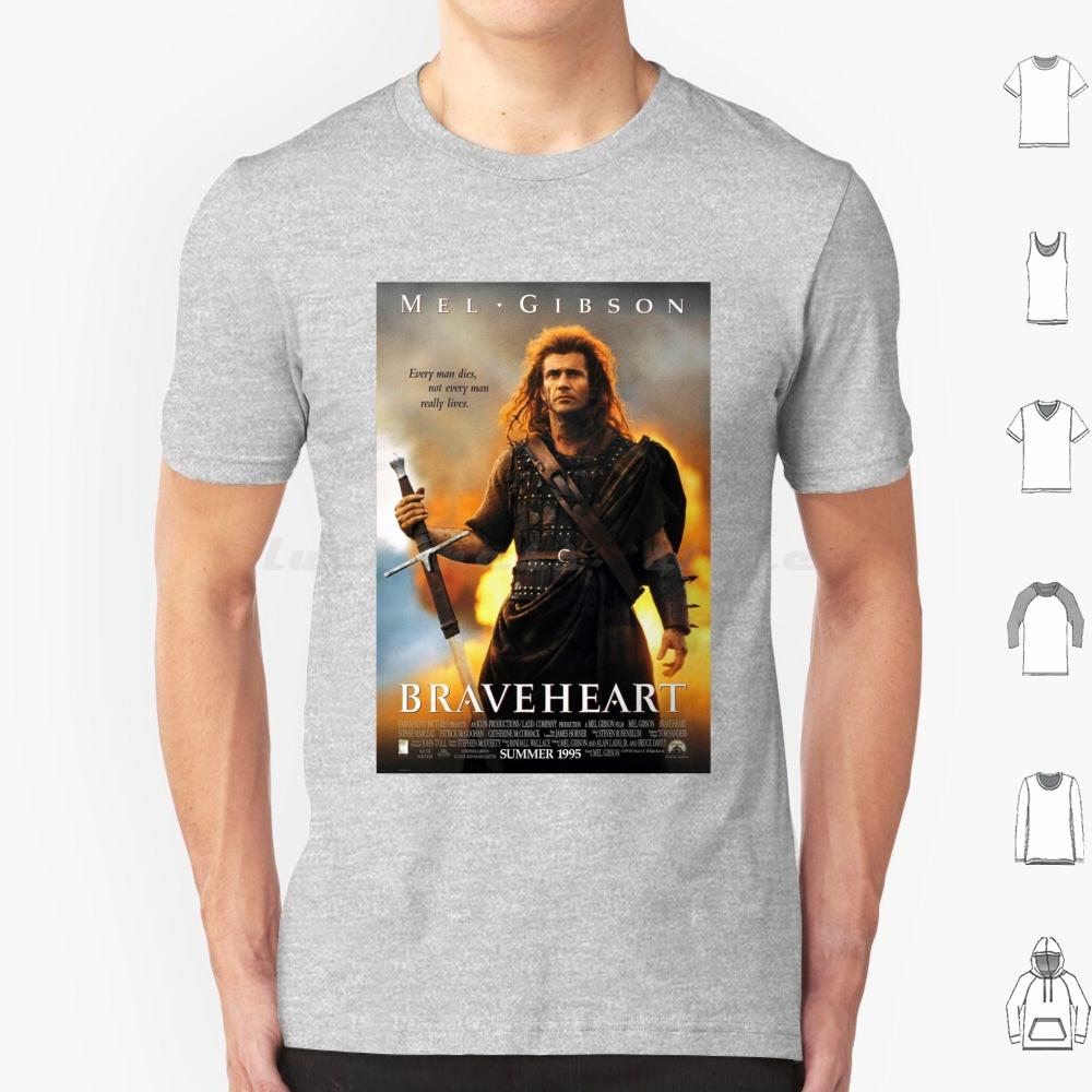 T-shirt Braveheart Cotone Uomo Donna Stampa DIY Wallace Braveheart Mel Scozia Altopiani William Wallace Ogni Uomo Muore