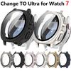 Glas+Hülle für Samsung Galaxy Watch 7 44/40mm Verwandelt sich in Ultra 47mm Upgrade Rundumschutz Schutzhülle Stoßfänger