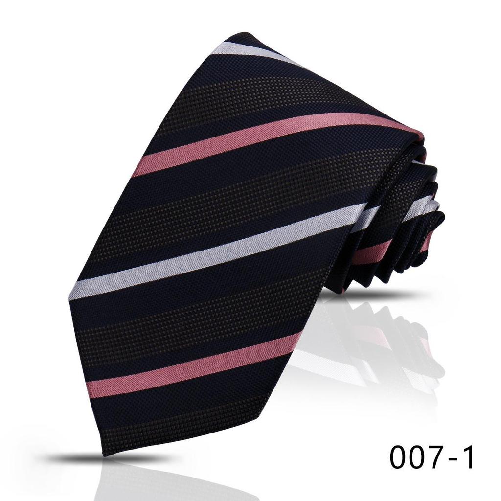 Hochwertige Herren-Seidenkrawatte, 8 cm breit, für Business und Hochzeitsanzug, mit diagonalen Streifen und Karomuster