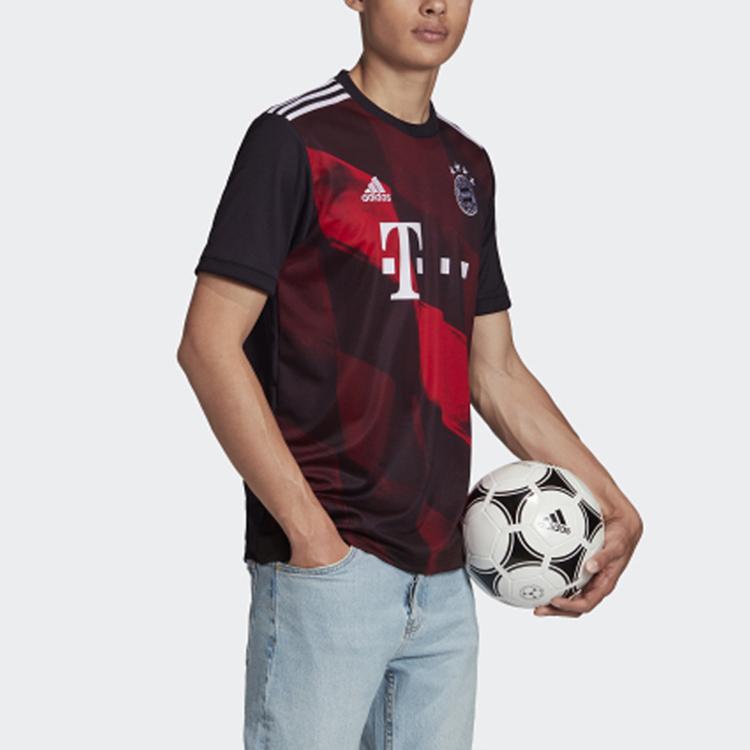 Adidas Bayern Munich Away Fan Edition Short Sleeve Soccer Jersey Men Tops Black FN1949