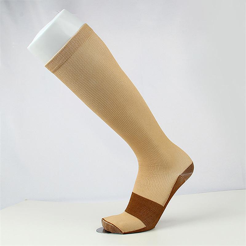 Compression Stockings Blood Circulation Promotion Slimming Compression Socks Anti-Fatigue Comfortable Solid Color Socks