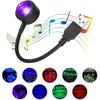 LED Roof Atmosphere Light, USB Sound Activated Star Projector, 3 Colors - 9 Lighting Effects, Romantic Decorative for Car/Home/Party - Plug and Play