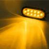 2 Lâmpadas LED Âmbar 15cm Ovais para Trailer 10 Luzes Freio Seta Lanterna Traseira Caminhão Selado com Plugue de Borracha