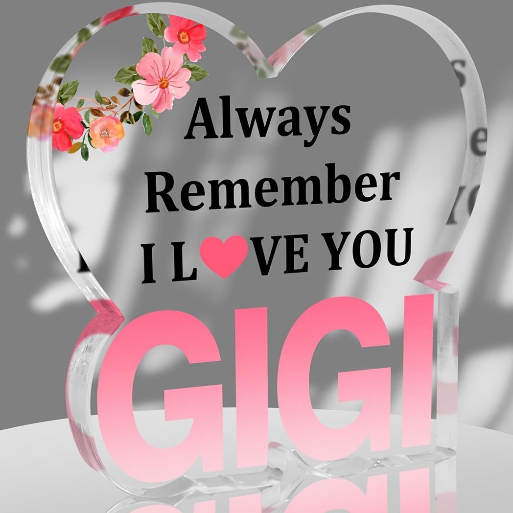 

Cherished Grandma Gift - Acrylic Heart Keepsake from Grandchildren, Perfect for Mother s Day, Birthday & Thanksgiving - Always Remember 10*10cm