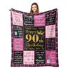 80. Geburtstag Geschenkdecke Druck Weiche und Bequeme Flanelldecke für Sofa Bett Wohnzimmer