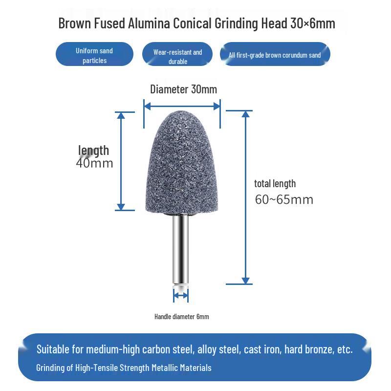 Wenbu Brown Corundum Conical Mounted Grinding Head