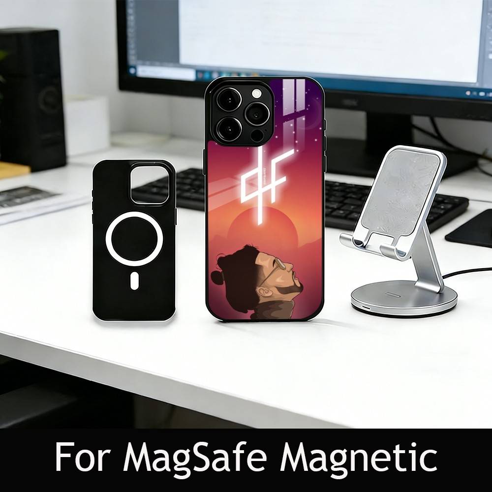 

PNL QLF R-Rapper S-Singer Phone Case For iPhone17,16,15,14,13,12,11 Plus,Pro Magnetic For Magsafe Wireless Charging iPhone14Plus