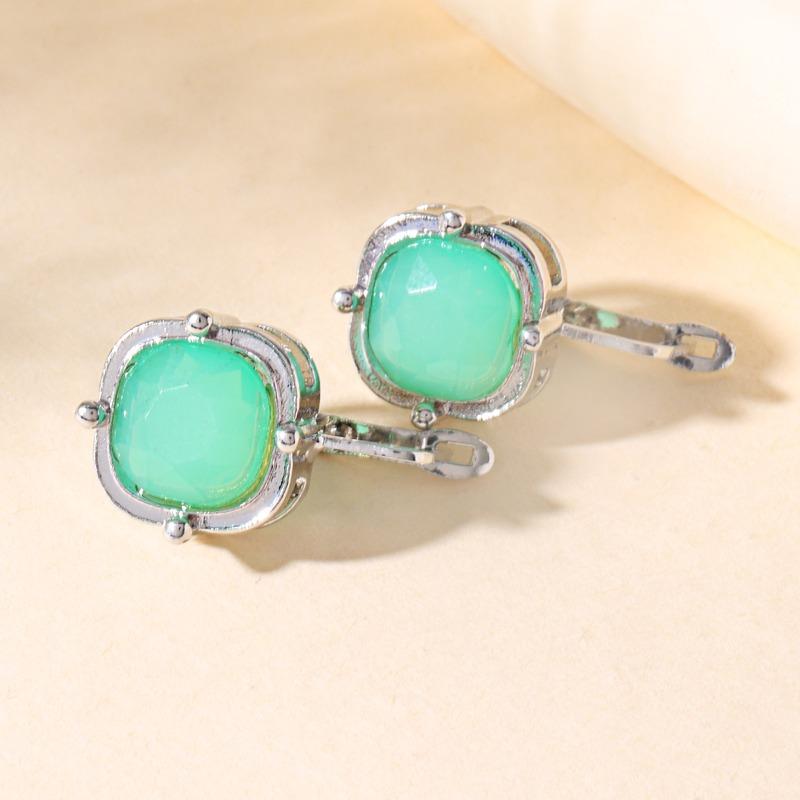 Huajie Инкрустация Морской Синий Циркон Простой Универсальный Серьга-Подвеска для Женщины Новые Серьги Мода Вечеринка Подарок