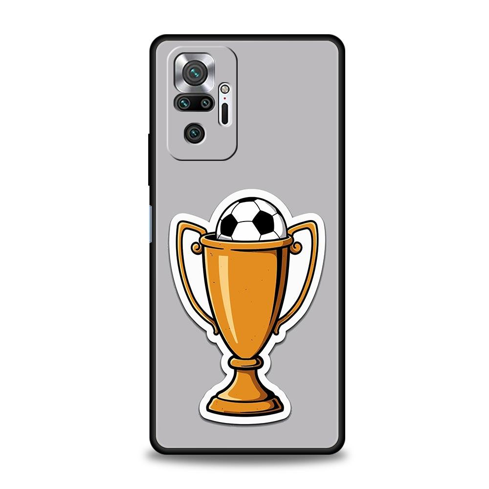 Phone Case For Xiaomi Redmi Note 14 13 12 Pro Plus 5G 9S 9 10 11 4G 14C 13C 12C 10C 9C 9A Soft Cover Soccer Heartbeat