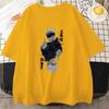 Fashion Jujutsu Kaisen Satoru Gojo Anime Printed Lady O-Neck Short Sleeve Women's T Shirt Black White Short Sleeve Polyester