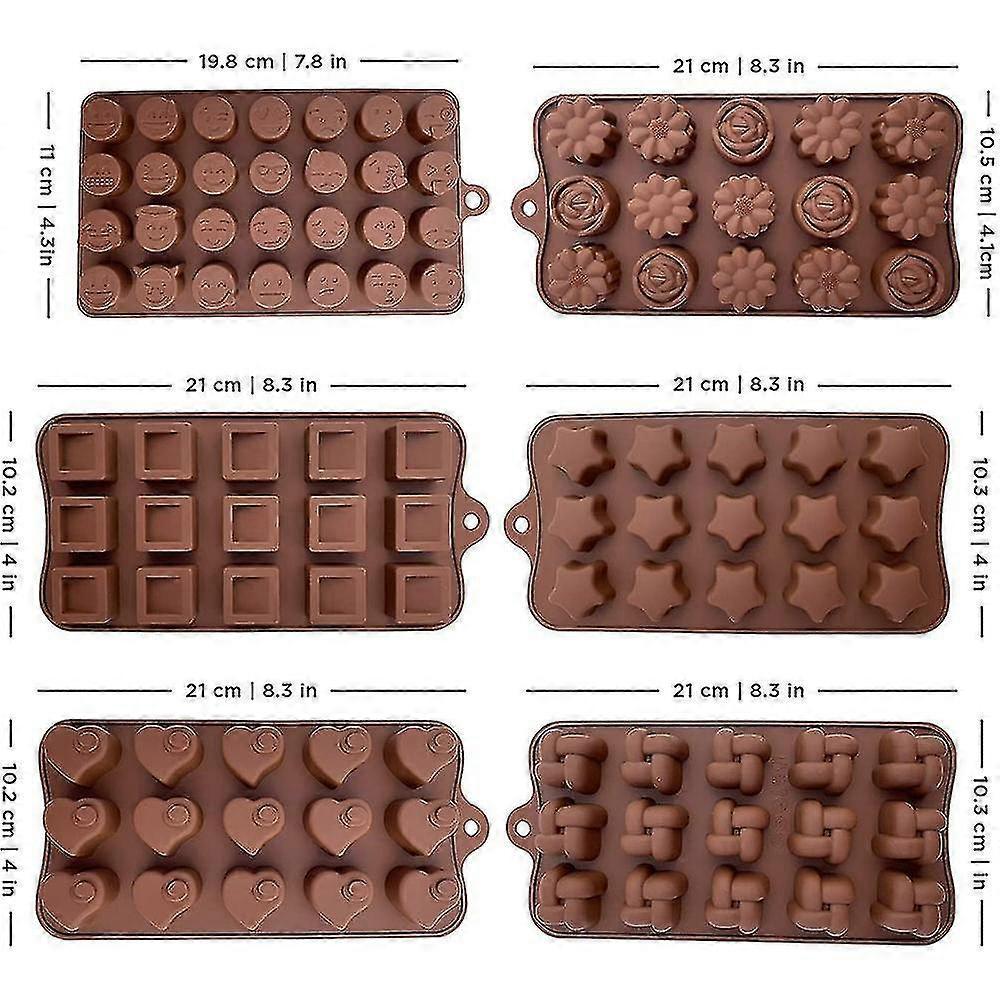 6 Pieces Cake Mold Multi Style Silicone Chocolate Mold L Baking