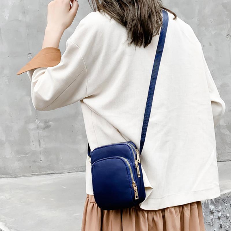 Yogodlns New Mobile Phone Crossbody Bags for Women Fashion Ladies Shoulder Bag Cell Phone Purse 3 Layer Waterproof Oxford Small Wallet