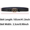 New Women's Belt Fashion Gold Hollow Button Belt Personalized Double Round Button PU Leather Belt Paired with Jeans Lady Belt