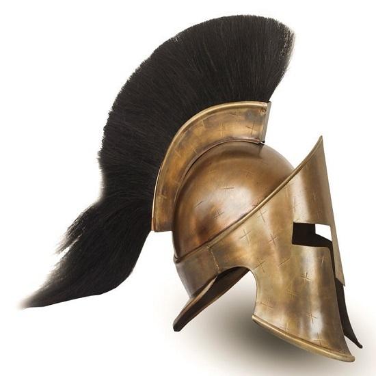 Great King Leonidas Spartan 300 Movie Helmet Fully Functional Medieval Replica Wearable Helmet Black Plum