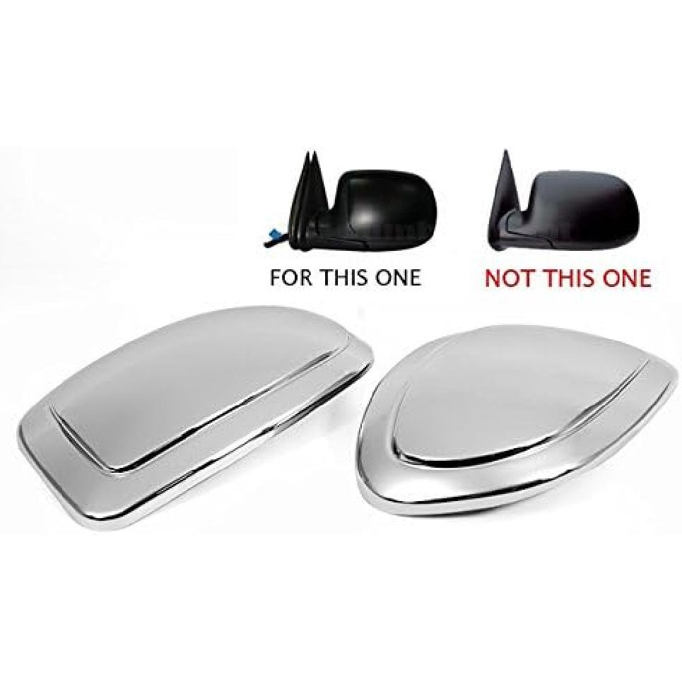 Chrom-Seitenspiegel-Abdeckungen Zierleisten-Kits Passend für 2002-2006 Cadillac Escalade / 2002-2006 Chevy Avalanche / 1999-2006 Chevy Silverado GMC Sierra /