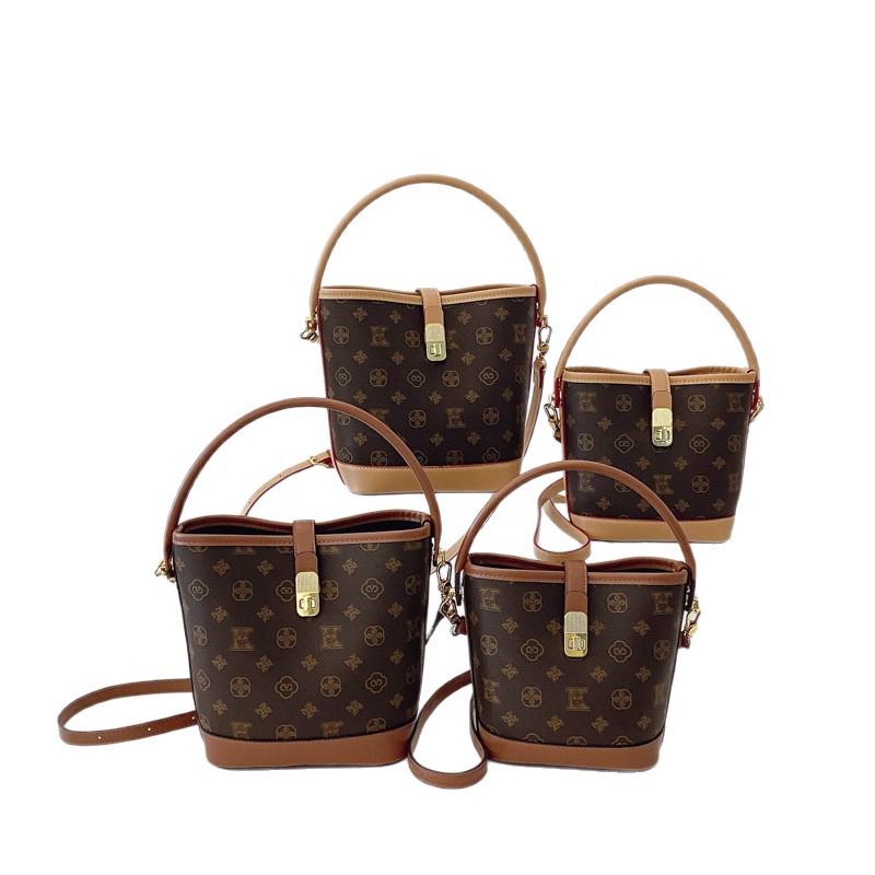 2025 Vintage Print Bucket Bag: Luxury Large Capacity Crossbody & Shoulder Handbag for Women