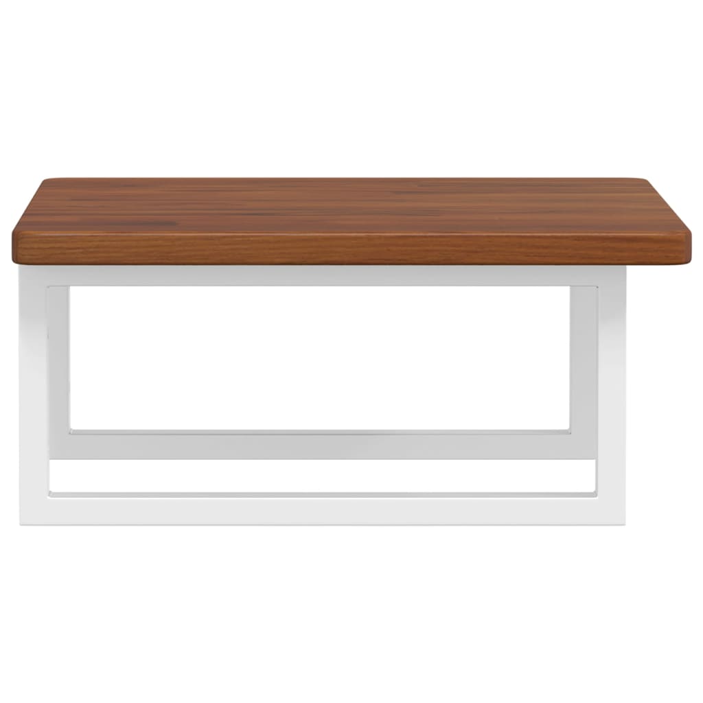 Wall Mounted Washbasin Countertop with Bracket Steel and Solid Oak Wood