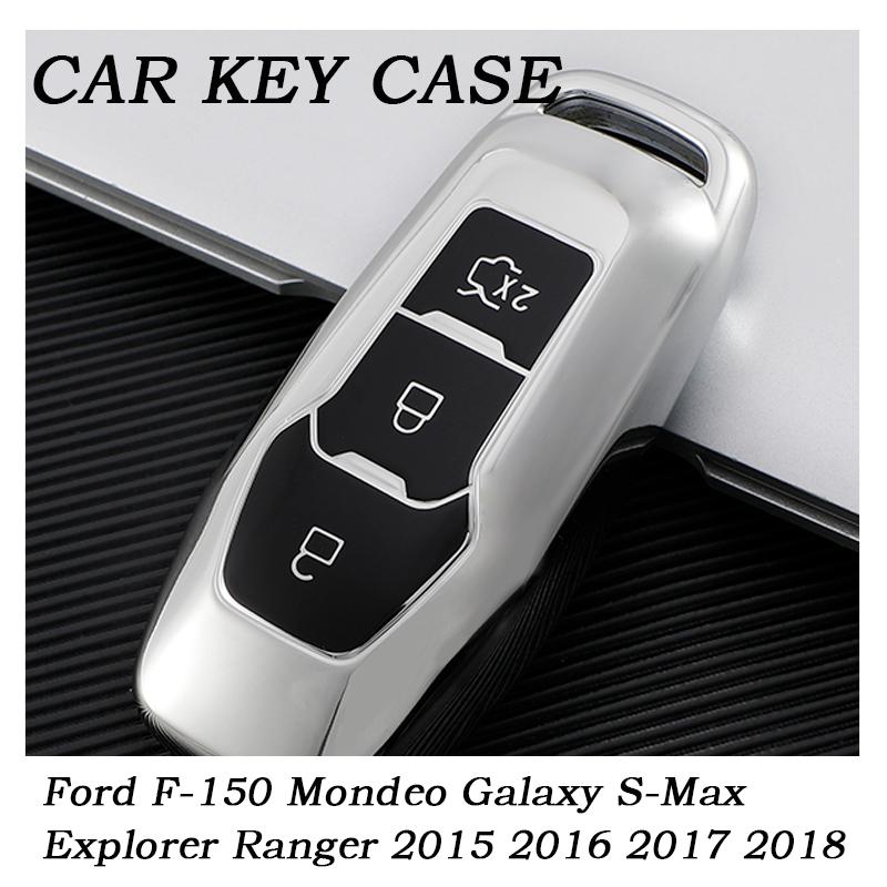 

New Soft TPU Car Key Fob Cover Case Holder for Ford F-150 Mondeo Galaxy S-Max Explorer Ranger 2015 2016 2017 2018 Accessories рожевий