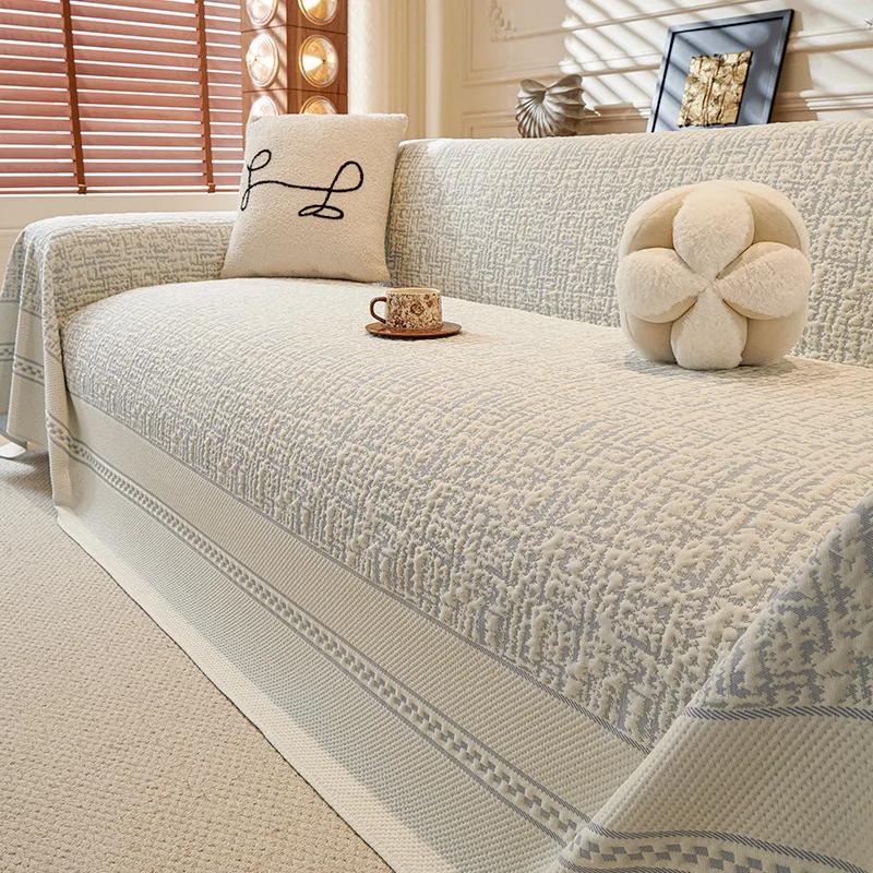 

Summer Cooling Ice Silk Sofa Towel for Living Room Multifunction Sofa Blanket Protector Cover Universal All Inclusive Cushion 180x130cm S