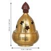 CraftIndia Golden Traditional Akhand Brass Diya for Puja Room, Home,