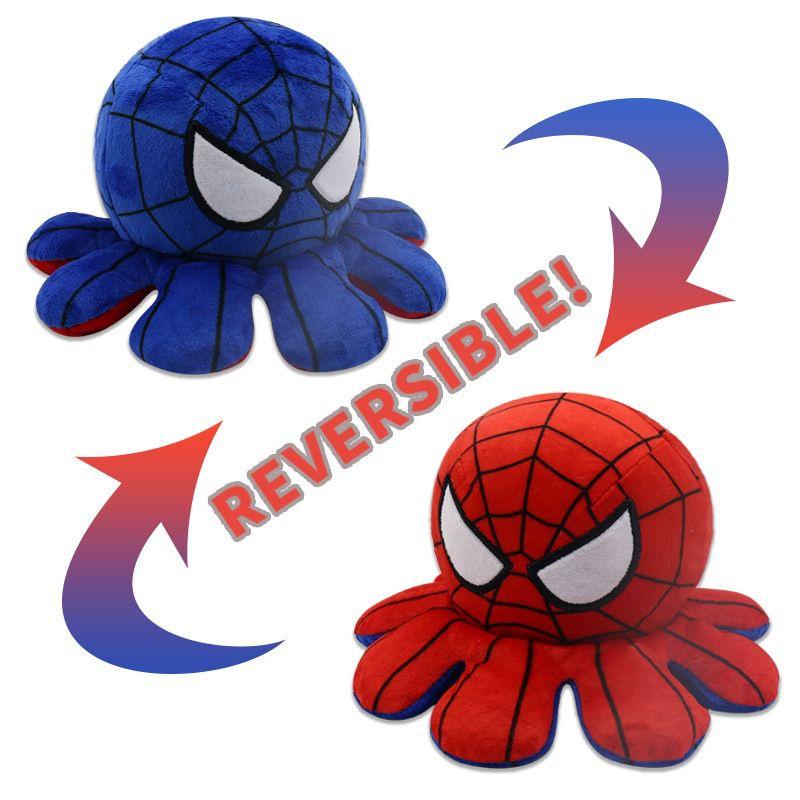 Plush Spiderreversible Octopus Toy Batdoublesided Flip Stuffed