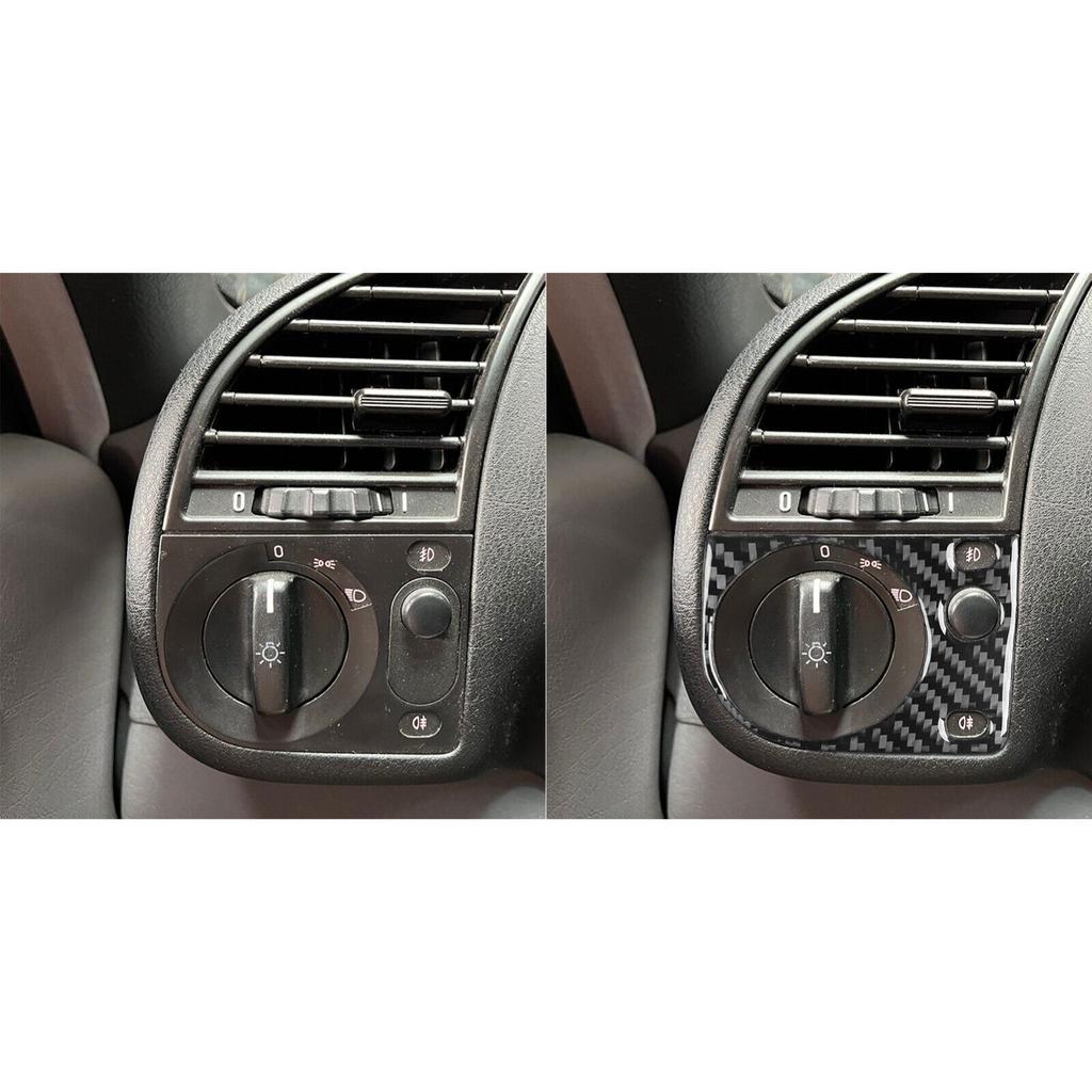 Real Carbon Fiber Dash Headlight Switch Knob Cover For BMW 3 Series E36 1991-99