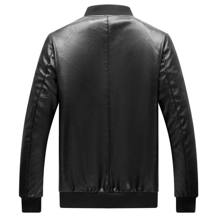 Men's Slim Fit PU Leather Baseball & Stand Collar Jacket - Autumn Winter Korean Style Casual Motorcycle Outerwear