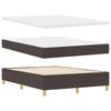Box Spring Bed with Mattress Dark Brown 140 x 190 cm Fabric