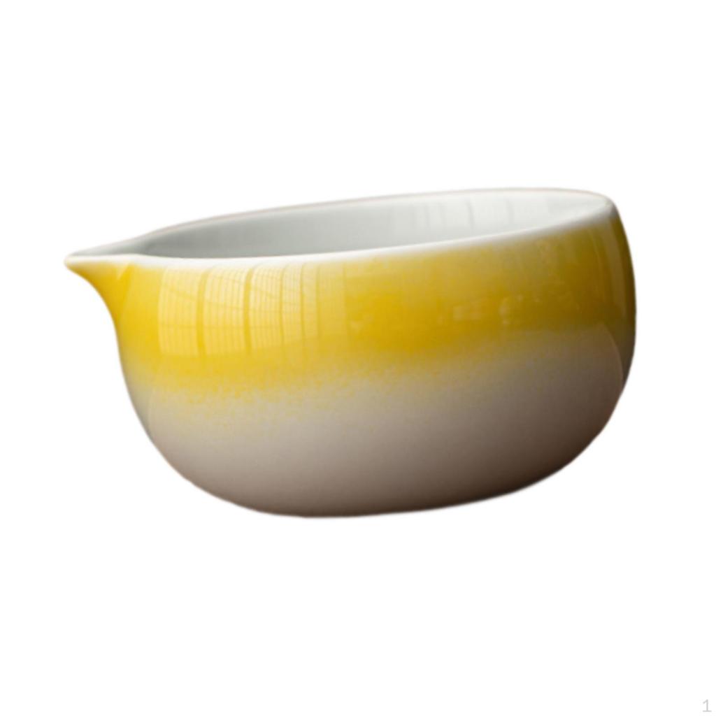 Ceramic Bowl for Matcha, 500ml Capacity with Spout Tea Preparation