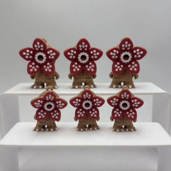 Keychain Pendant Cartoon Flower Design Plastic Key Chain for Lover Mother Sister Wife Girlfriend Birthday Christmas Charm