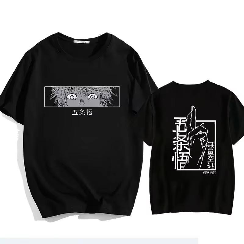 2026 Hot Sale Japanese Jujutsu Kaisen Gojo Anime T-shirt Man Woman Unisex Manga Gojo Satoru Graphic T Shirts Short Sleeve Tee