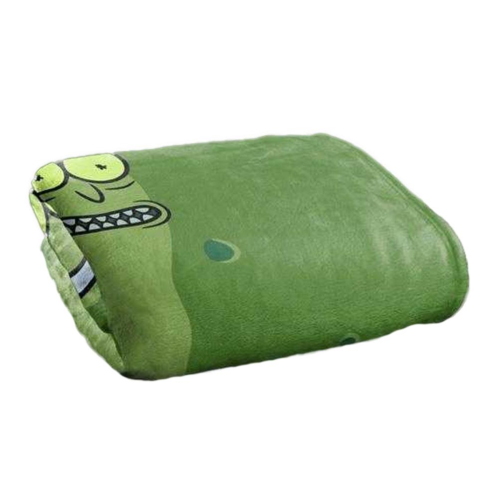 Rick And Morty Silky Pickle Rick Supersoft Blanket