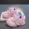 PU 2024 Winter New Sport Shoes for Kids Girls Cute Princess Non-slip Light Children Fashion Casual Sneakers Solid Color Shiny