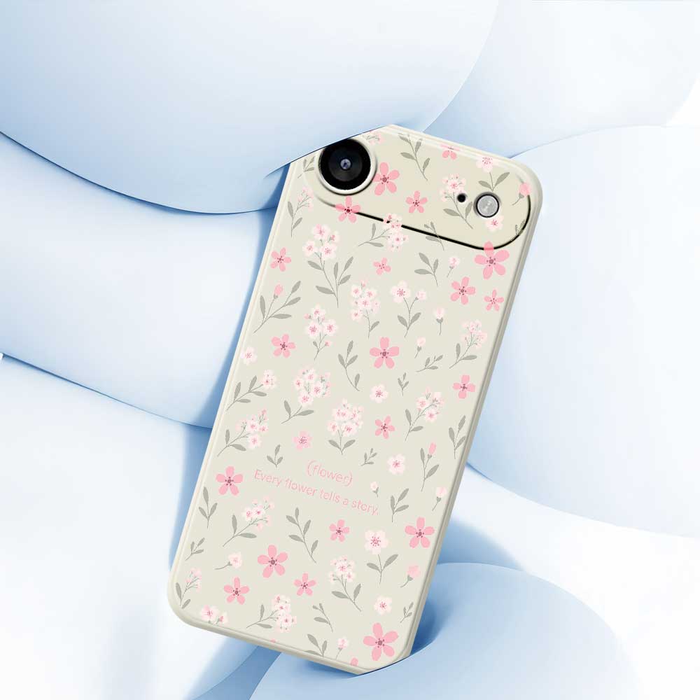 For iPhone 17 Air Case Small Flower Pattern Printing Straight Edge TPU Phone Back Cover
