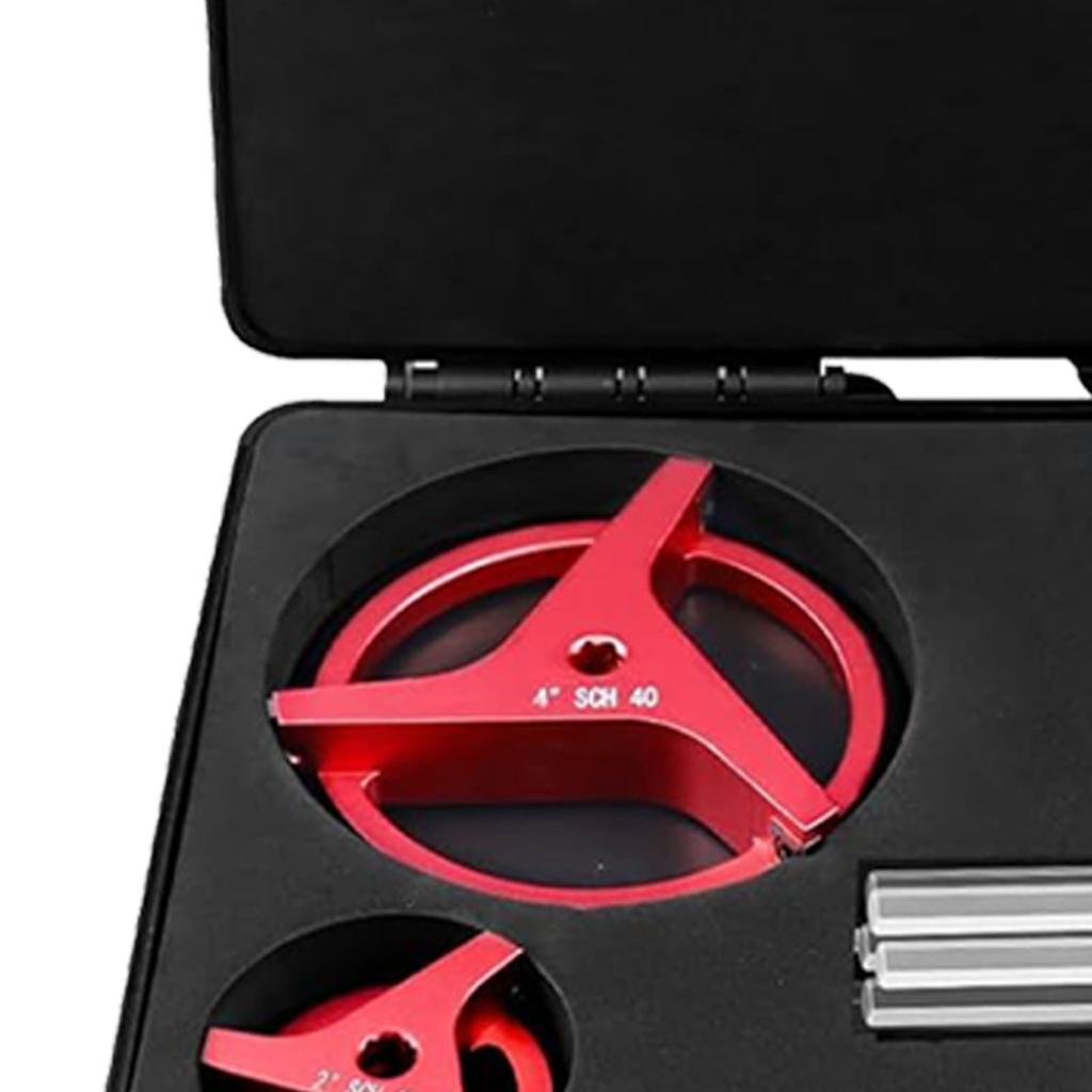 4-teiliges Rohrreibahle-Set mit 3 quadratischen Hartmetall-Einsätzen 1 1/2 Zoll 2 Zoll 3 Zoll 4 Zoll Entgratungs-Anfaswerkzeuge für PVC CPVC ABS PP PE