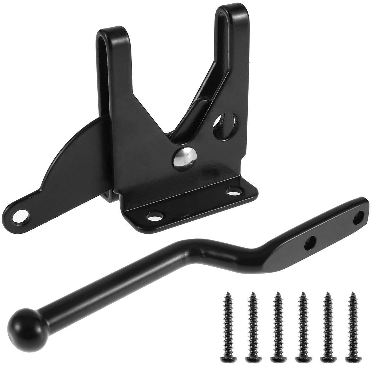 

High Quality Gate Latch Self Locking Heavy Duty Gate Catch Resistant Security Door Lock Automatic Lever Door Latch with Screws чёрный