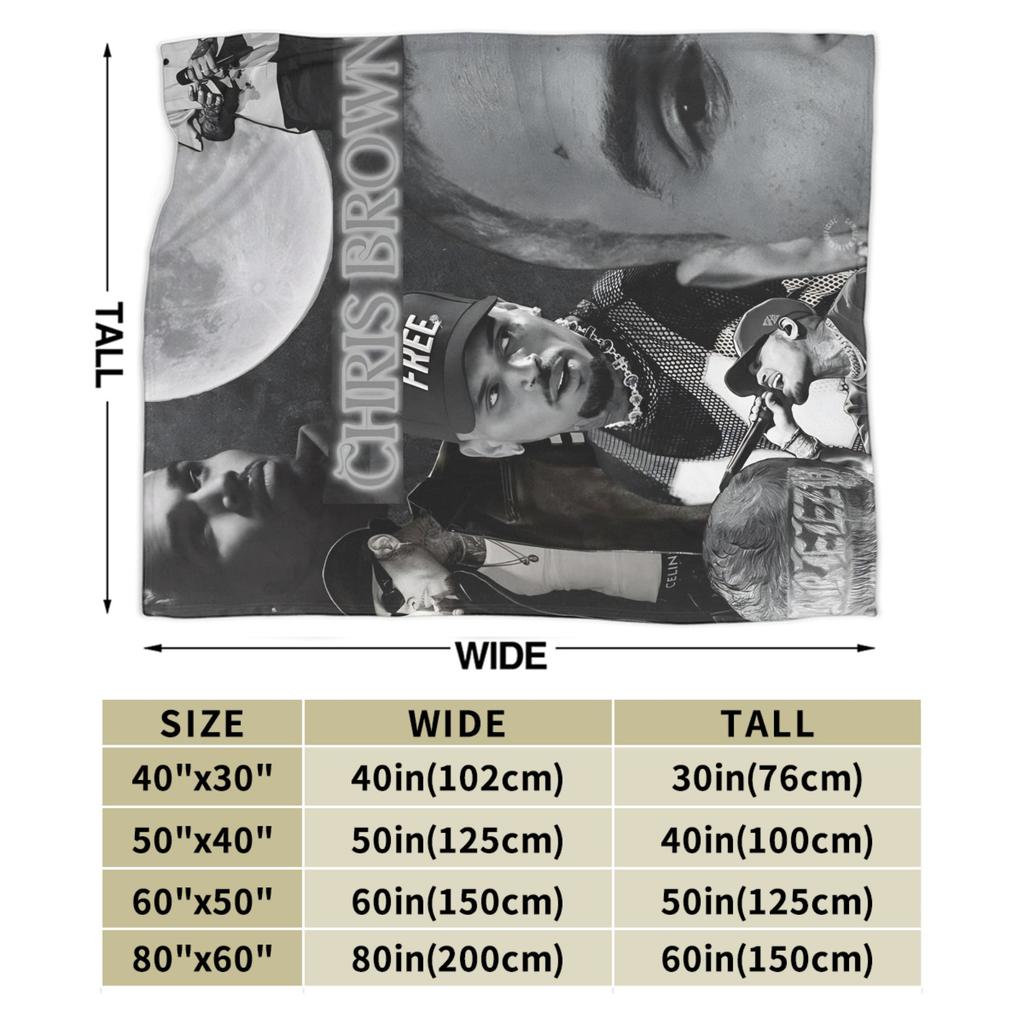 Chris Brown Breezy Bowl Xx Blanket  Airplane Travel Flannel Throw Blanket For Bedroom Soft Custom Quality Bedspread Gift Idea